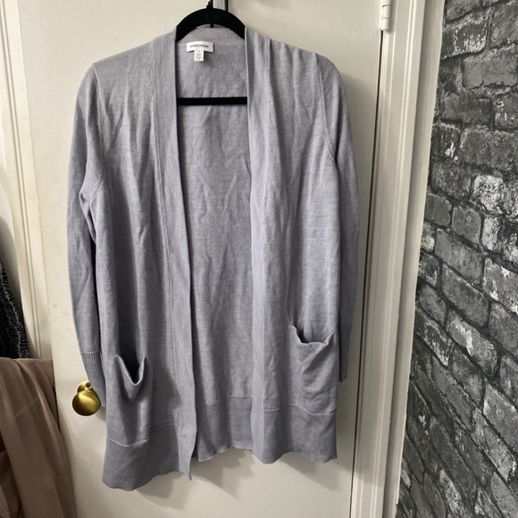 -Nordstrom merino wool blend cardigan with pockets size S, lilac - Picture 2 of 6